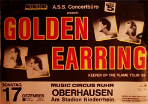 Golden Earring German Keeper of the Flame tour show poster Hamburg - Docks December 17, 1989